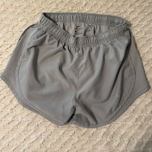 Nike Women's Light Gray Dri-FIT Athletic Shorts